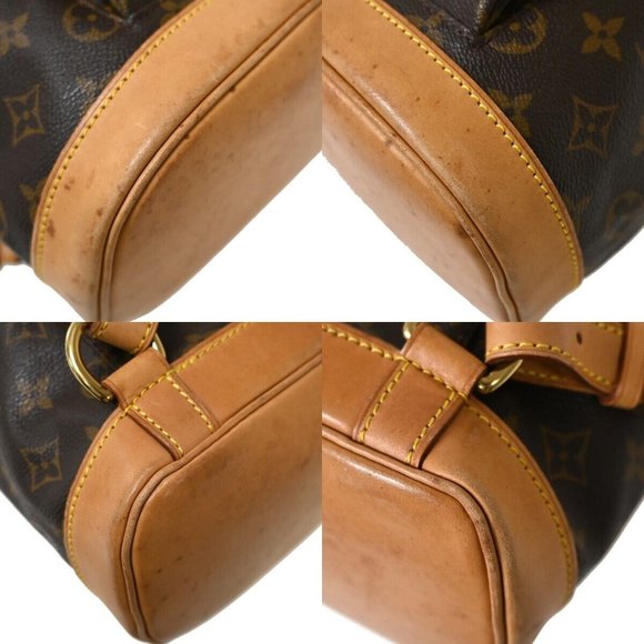LOUIS VUITTON Montsouris MM Backpack Bag Monogram Leather Brown - Picture 8 of 16